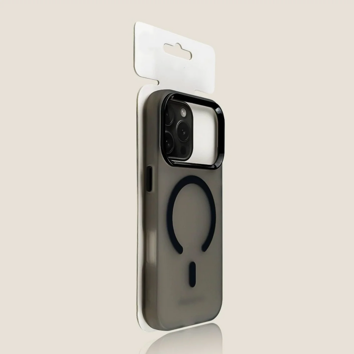 Matte clear shockproof MagSafe case for iPhone 11–17 & Air, black