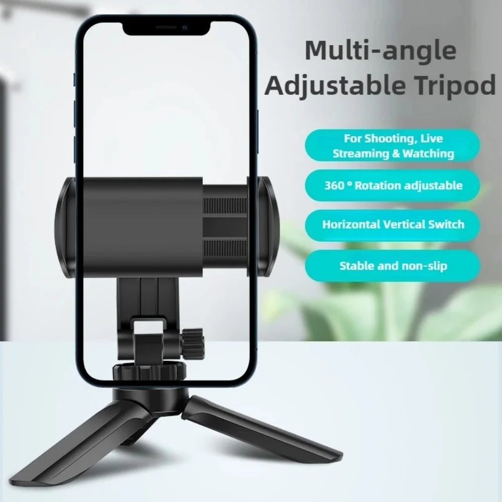 Foldable desktop phone tripod, main view