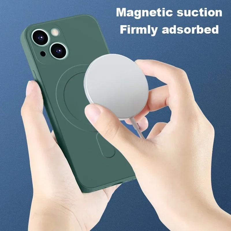 Shockproof silicone MagSafe case for iPhone 11–18, view 2