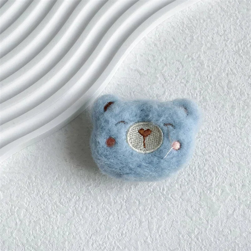 Fluffy plush bear folding phone grip, view 19