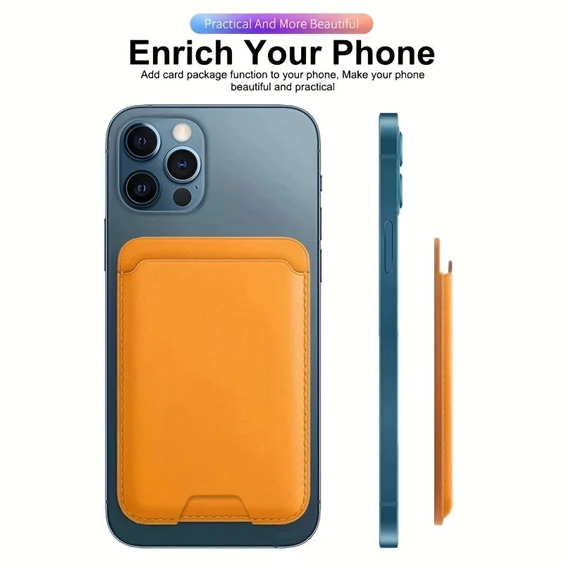 PU leather magnetic card holder for iPhone 12–18 Pro Max, view 3