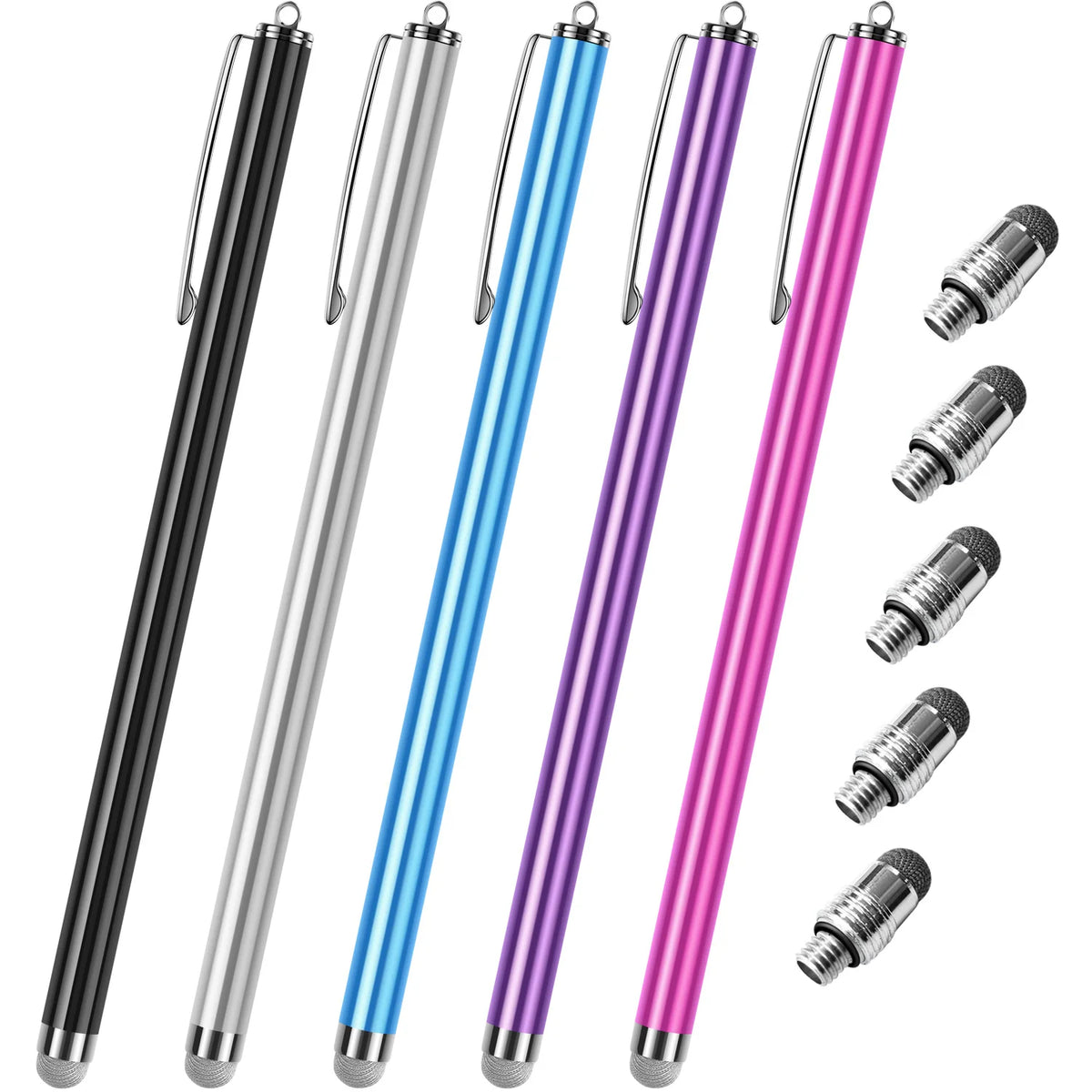 Long capacitive stylus pen for touch screens