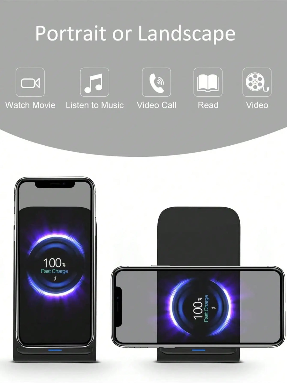 30W wireless charging stand for iPhone & Samsung, view 9