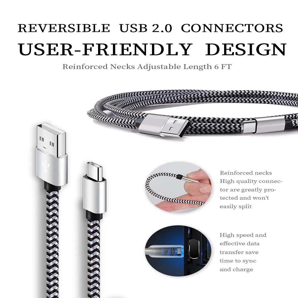 Braided USB-C charging cable, view 4