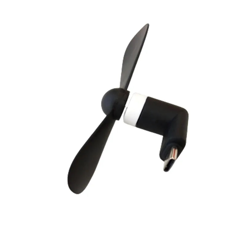 Mini portable USB fan for phones, black, view 5