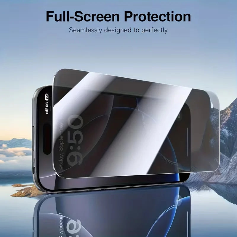 Privacy screen protector 3-Pack for iPhone 15–17, view 6