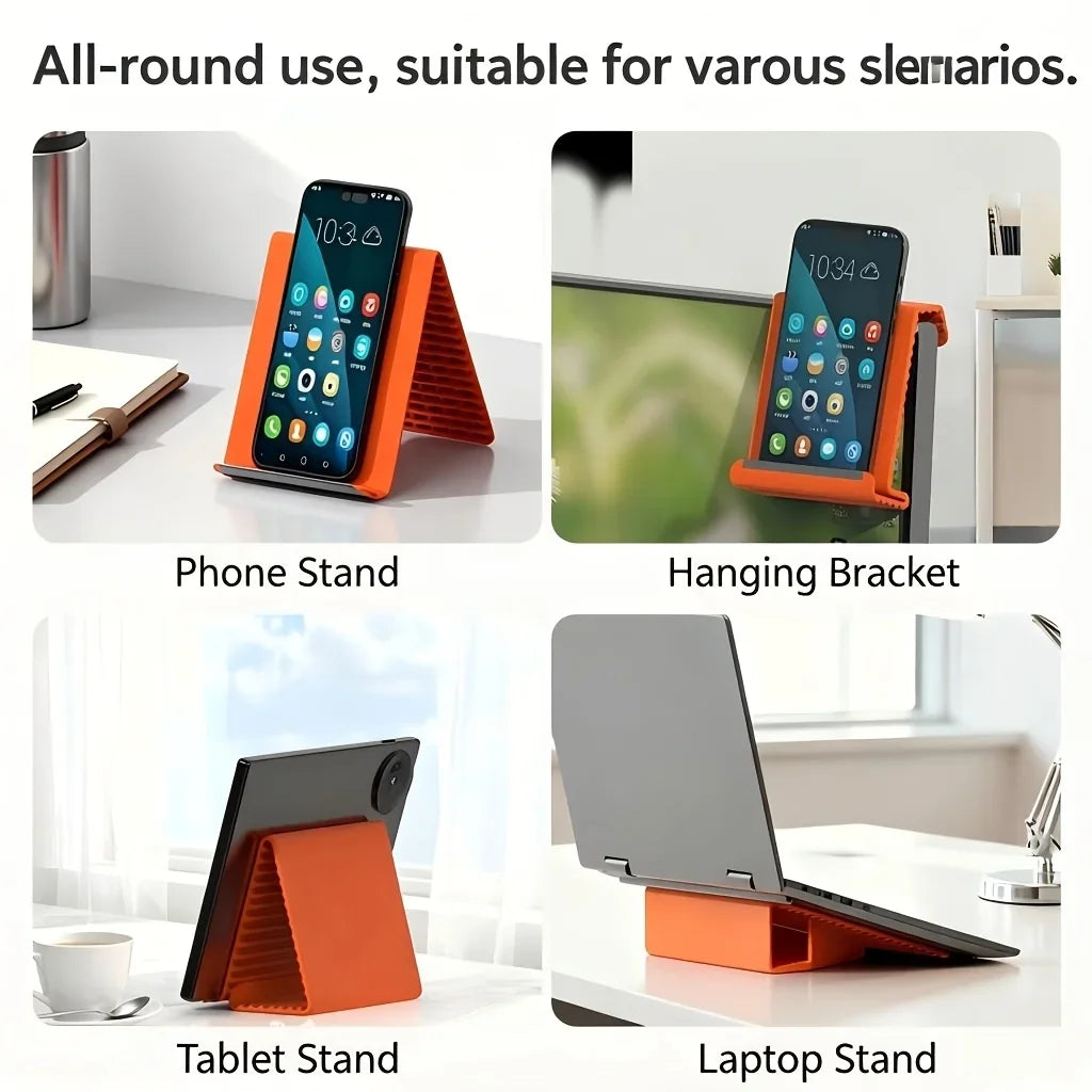 Foldable flexible silicone desktop phone holder, view 5