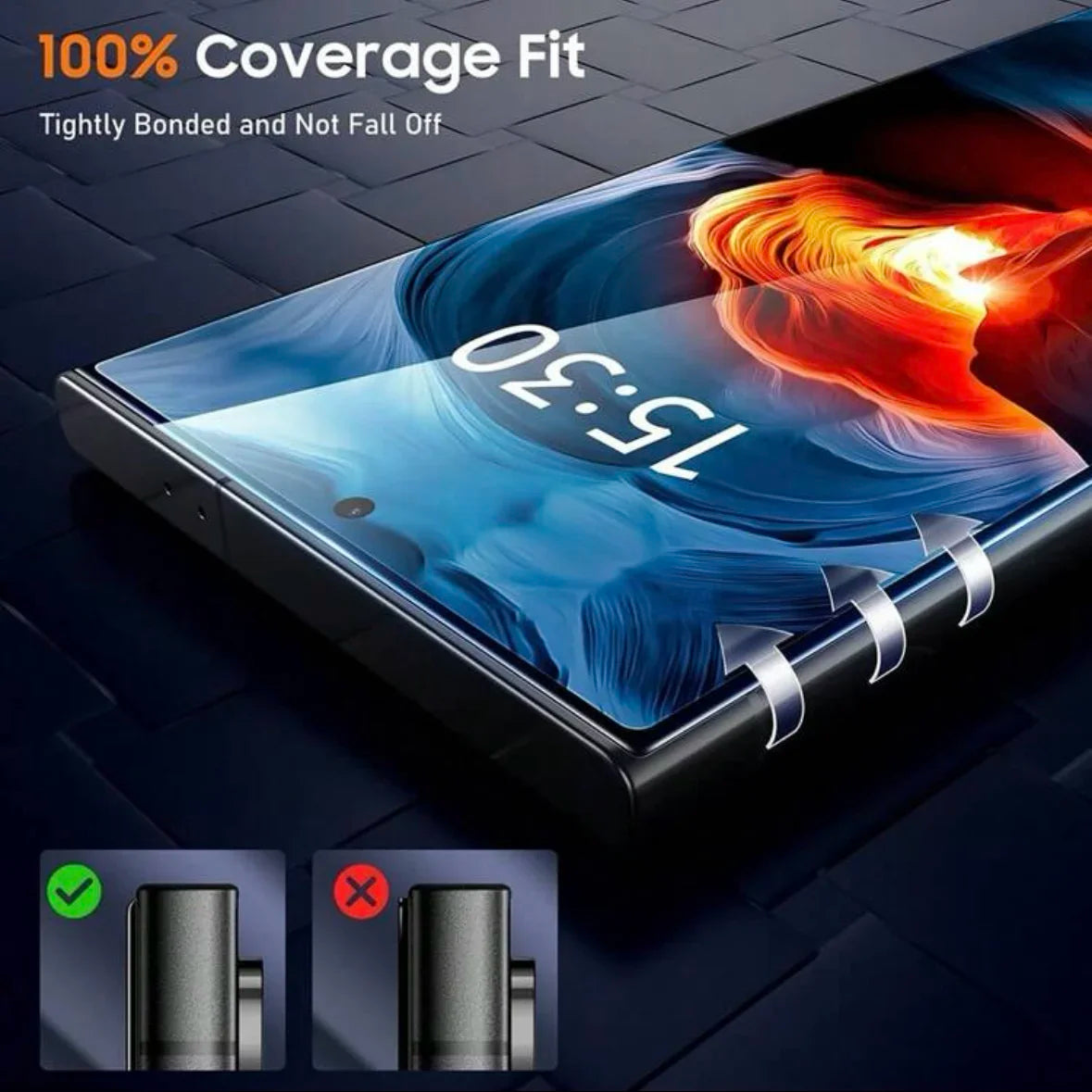 Tempered glass screen protector for Samsung Galaxy, 2-pack, view 4