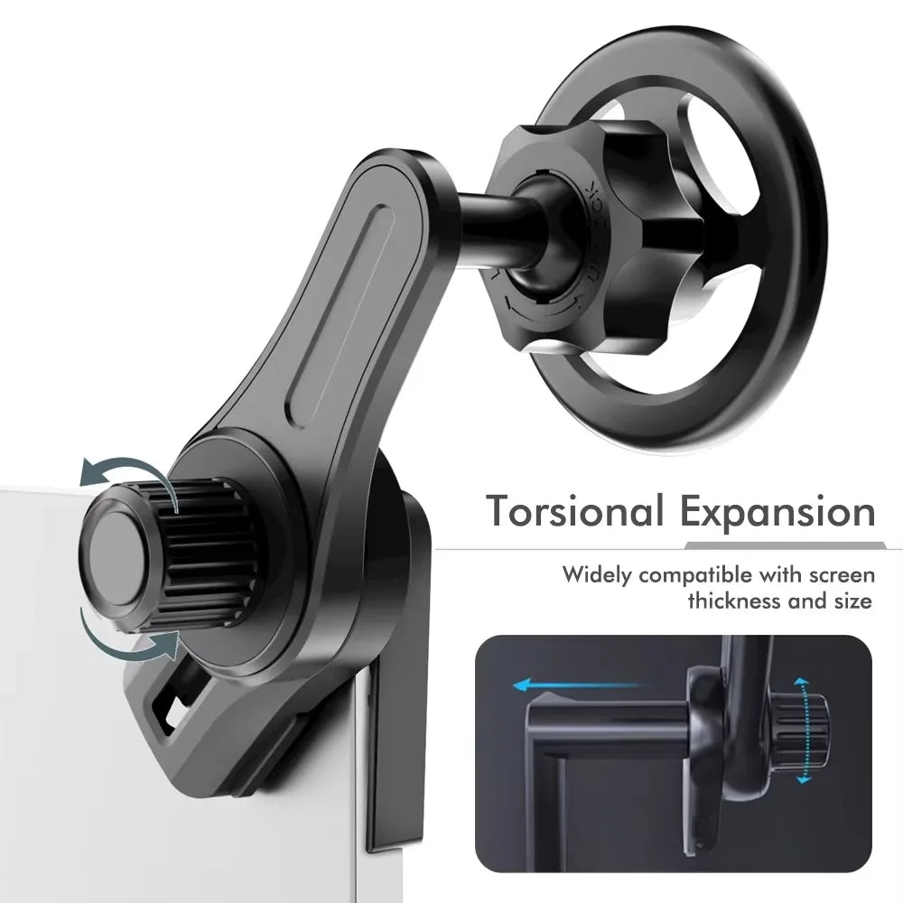 360° rotating magnetic screen-side phone holder for car or computer, view 4