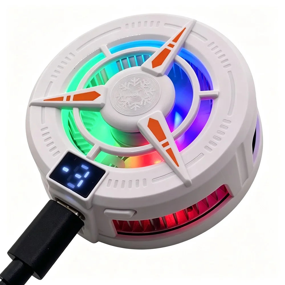 Semiconductor phone cooler with magnetic and clip mount, digital display
