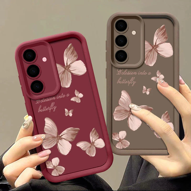 Gold butterfly soft TPU case, view 3
