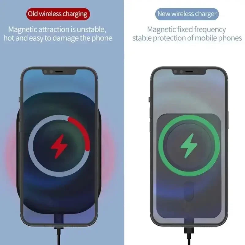 30W magnetic car wireless charger mount for iPhone 12–16, view 3