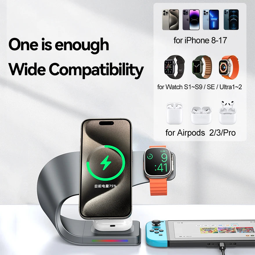 15W 4-in-1 magnetic charging stand, view 3