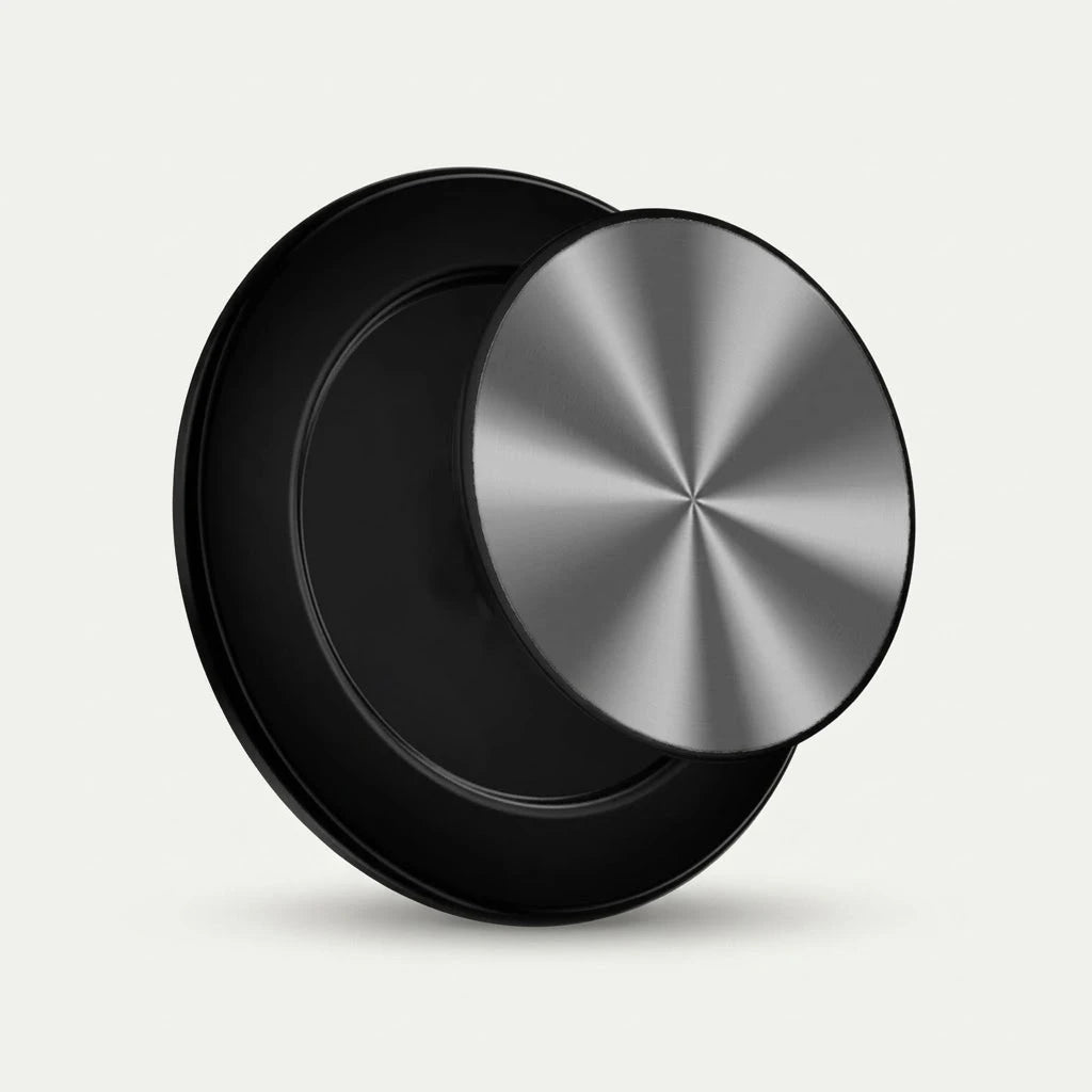 CD pattern magnetic phone grip, silver