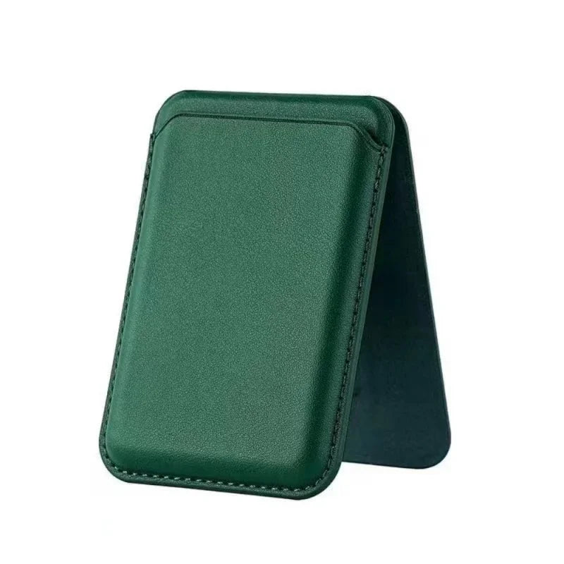 Strong magnetic leather wallet with hidden stand for iPhone 13–15, view 17