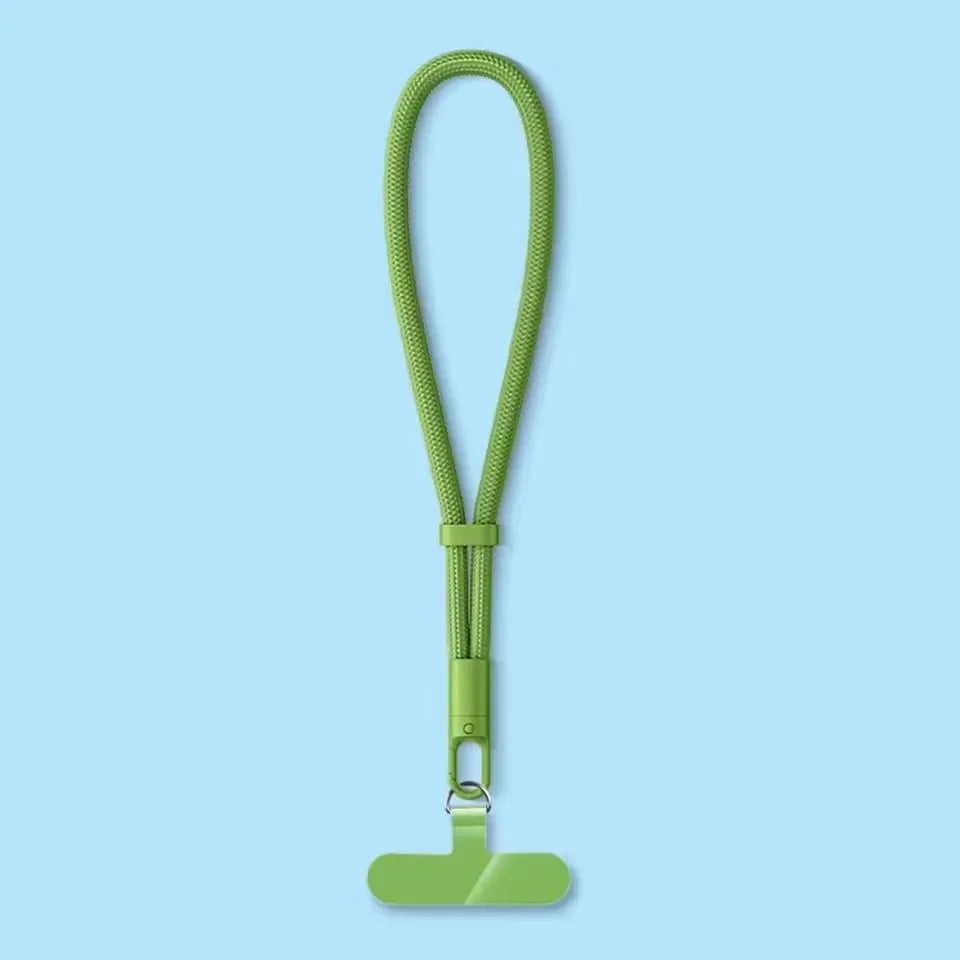 Anti-drop crossbody phone lanyard with 360° rotating clip, green