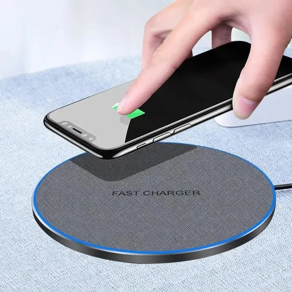 Ultra-thin fast wireless charger pad for iPhone and Samsung Galaxy, view 5