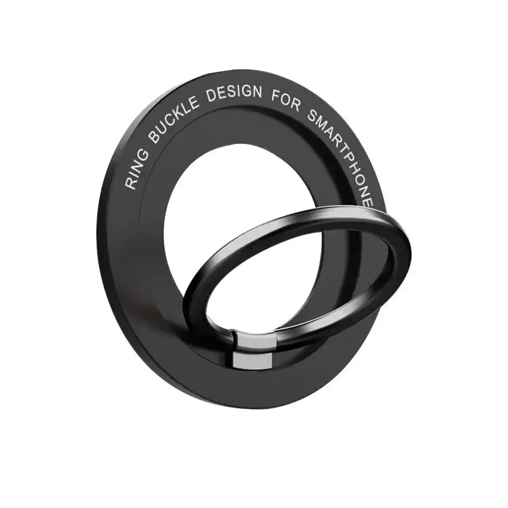 Mini magnetic finger ring grip, black