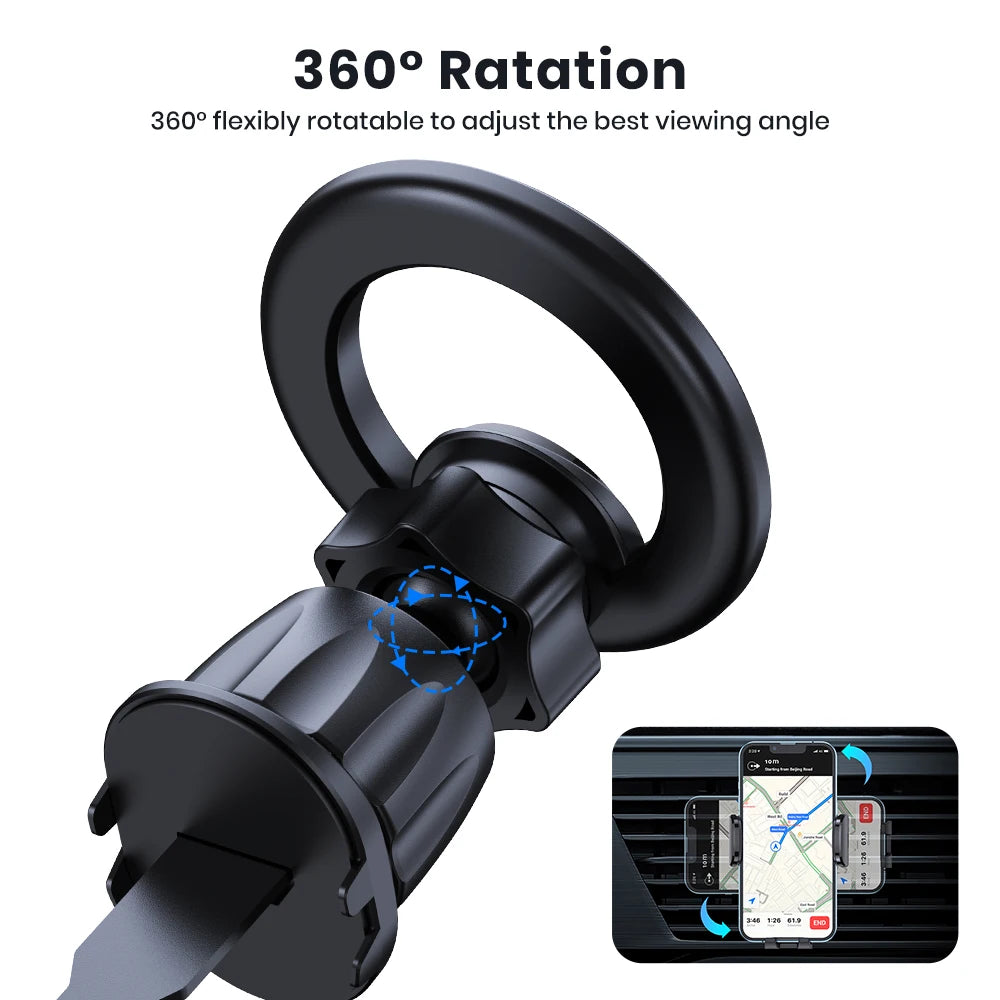 Magnetic car vent phone mount, view 3