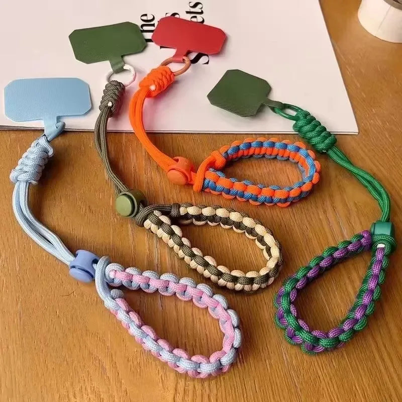 Handwoven adjustable phone wrist strap lanyard, view 4