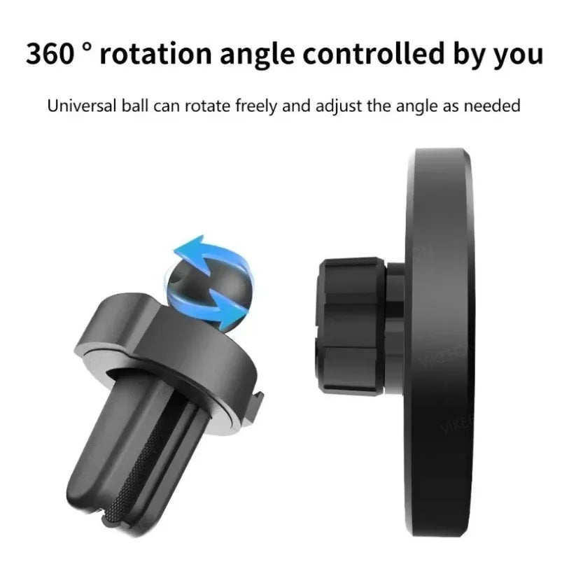 Magnetic air vent wireless charging car mount for MagSafe, view 5