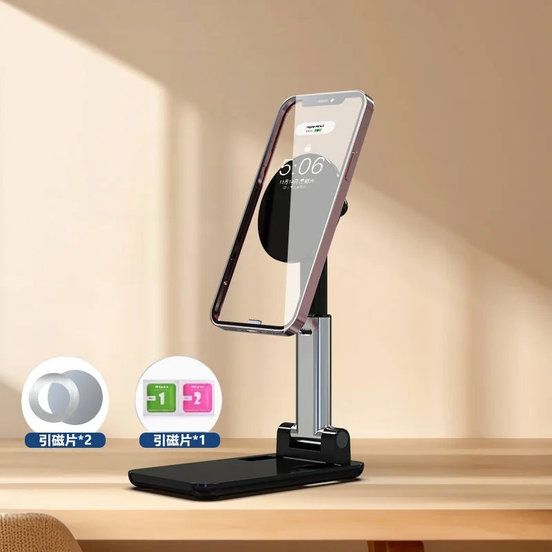 Foldable magnetic desktop phone stand with adjustable height, view 7