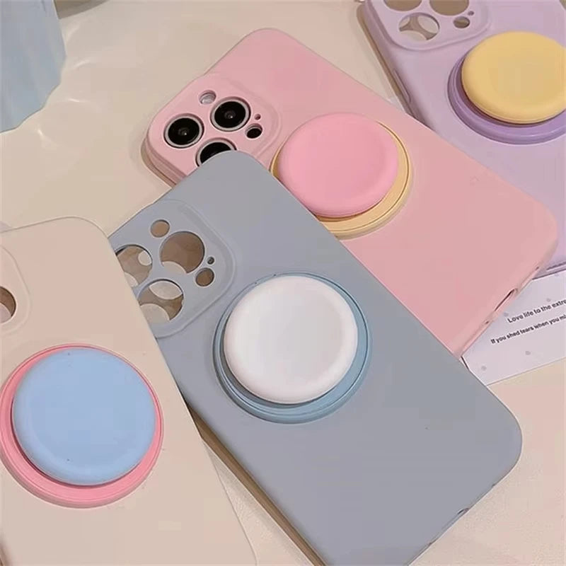 Macaron silicone magnetic phone grip stand for MagSafe, view 5
