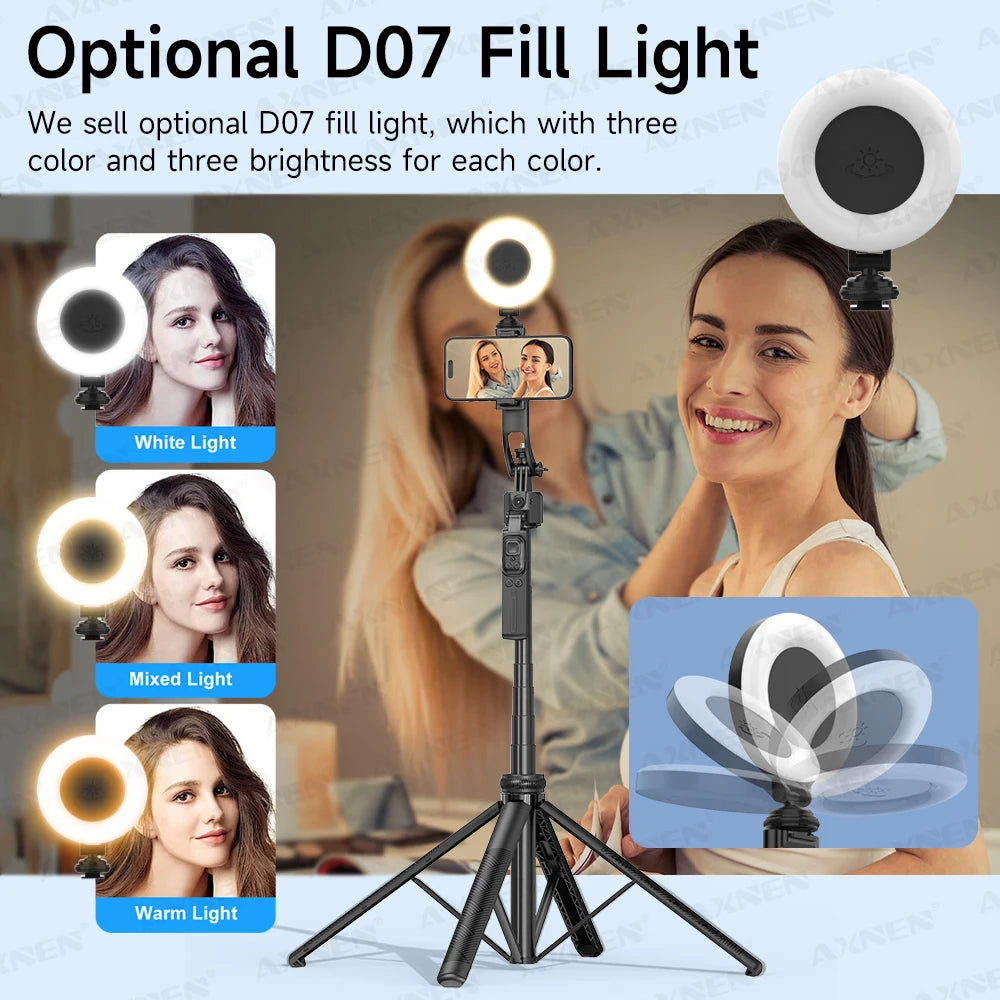 Face-tracking selfie stick tripod, view 4