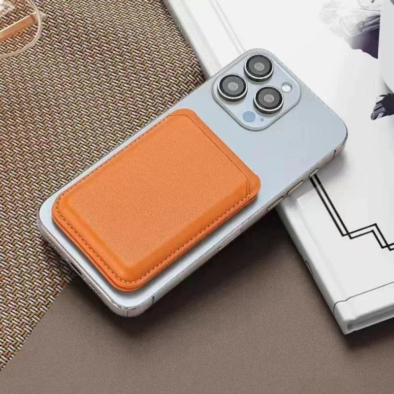 Strong magnetic leather wallet with hidden stand for iPhone 13–15, view 6