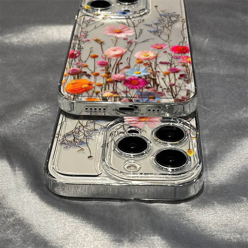 Cute flower clear case for Samsung Galaxy S & A series, view 3