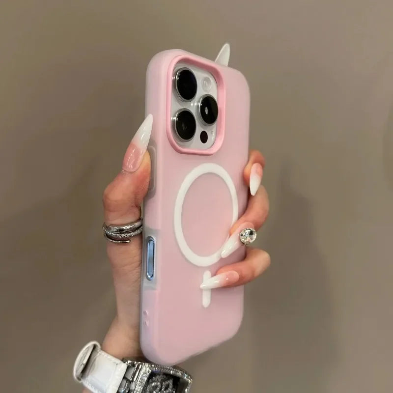 Candy color clear matte MagSafe case for iPhone 11–18, view 3