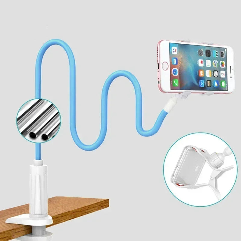 Adjustable long-arm baby monitor and phone holder for bed or cradle, view 7