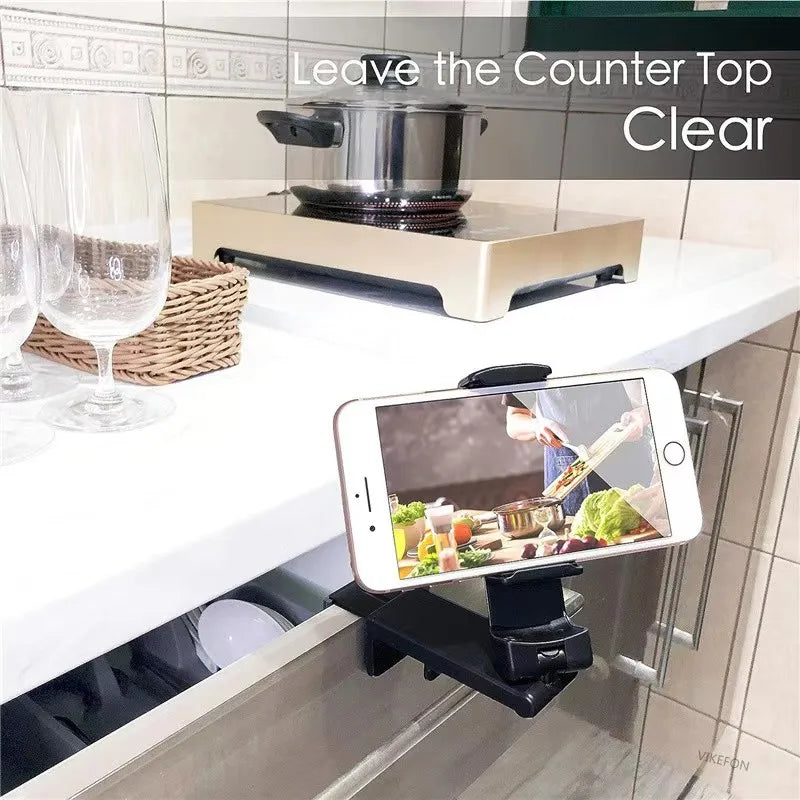 Foldable airplane phone holder for travel and seatback use, view 2