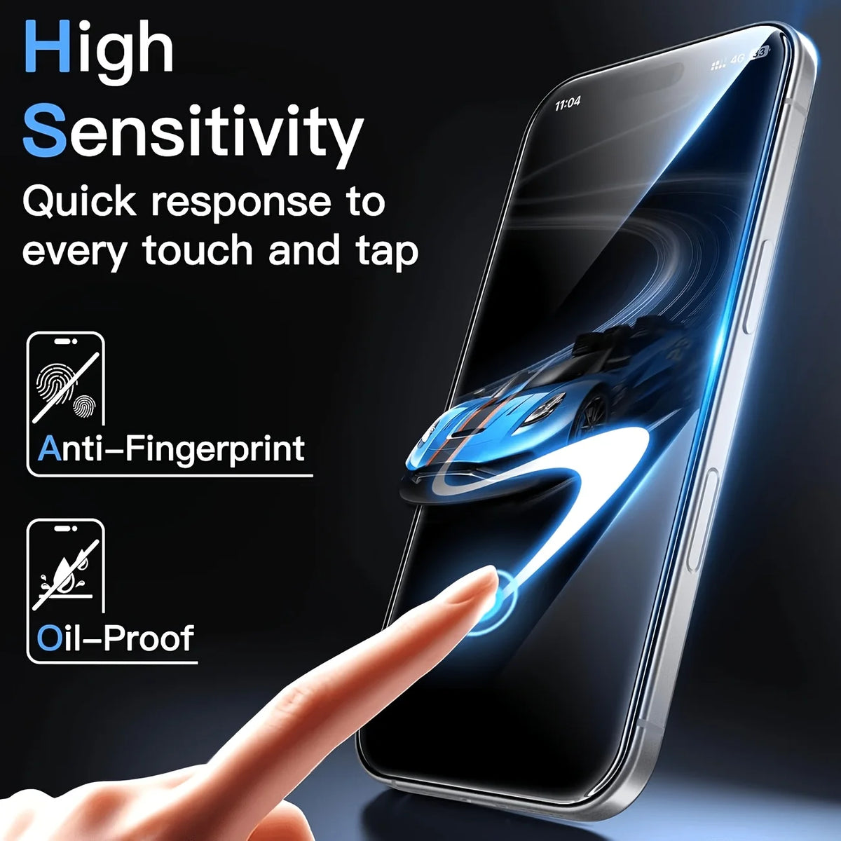 HD tempered glass screen protector, view 2