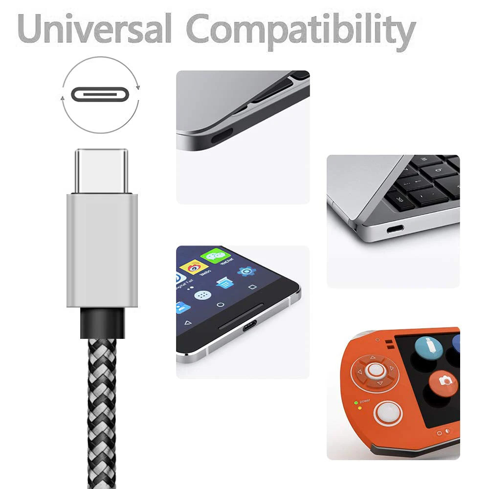 Braided USB-C charging cable, view 6