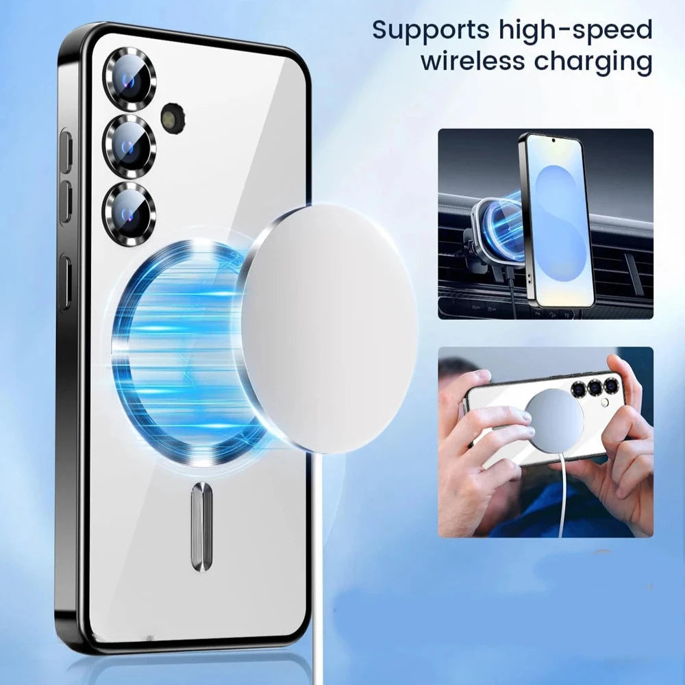 Plated magnetic case for Samsung Galaxy S22–S26, view 3