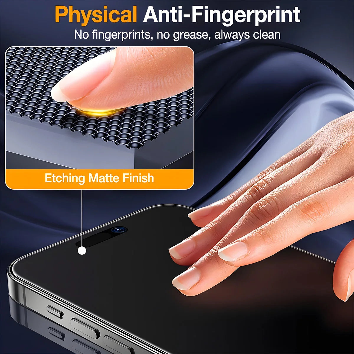 Matte privacy screen protector 3-Pack, view 3