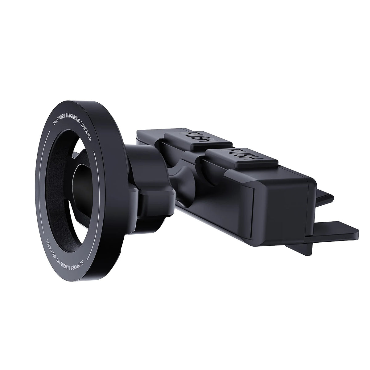 Magnetic CD slot car phone holder with 6 magnets, black