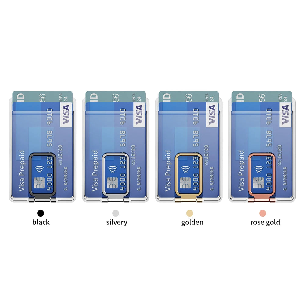 Clear magnetic card holder with stand, view 7
