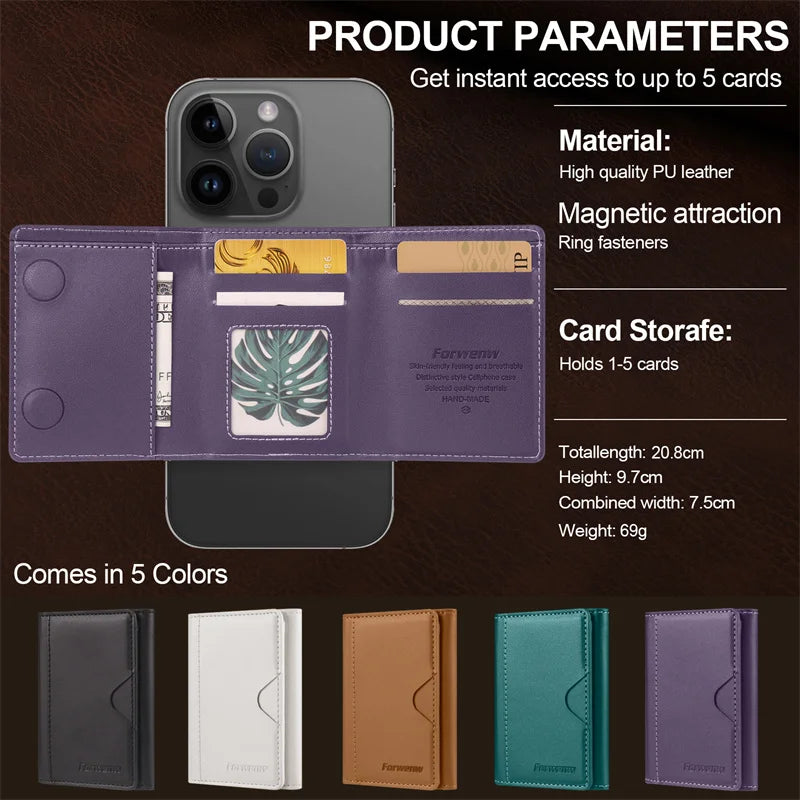 Detachable magnetic wallet case, view 3