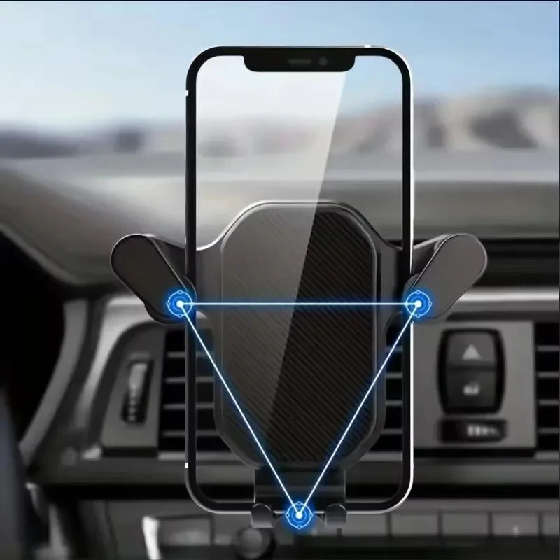 Gravity car phone holder for spiral air vents, view 2