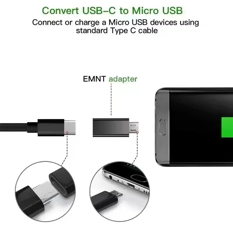 Micro USB female to USB-C male OTG adapter, view 3