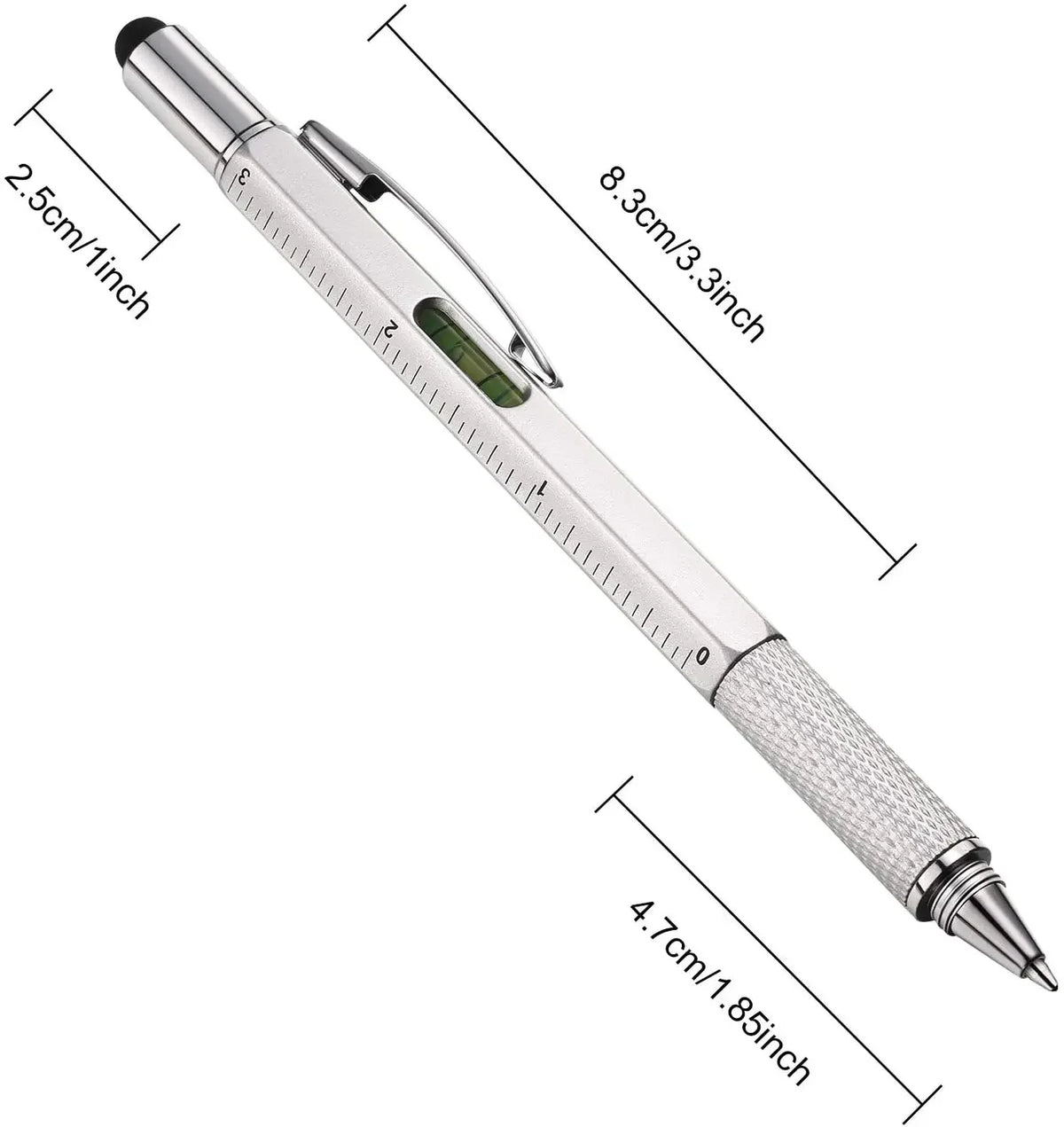 7-in-1 multifunction stylus pen with screwdriver, ruler and level, view 8