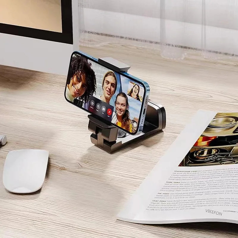 Foldable airplane phone holder for travel and seatback use, view 4