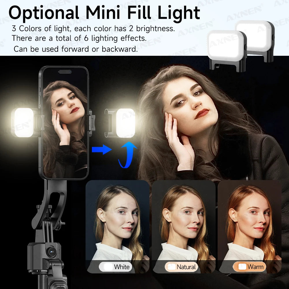 Face-tracking selfie stick tripod, view 5
