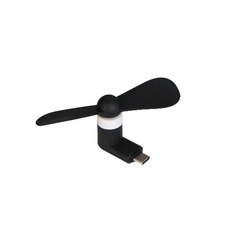 Mini portable USB fan for phones, black