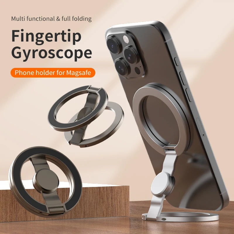 Foldable magnetic ring grip, view 3