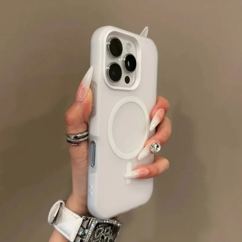 Candy color clear matte MagSafe case for iPhone 11–18, view 4