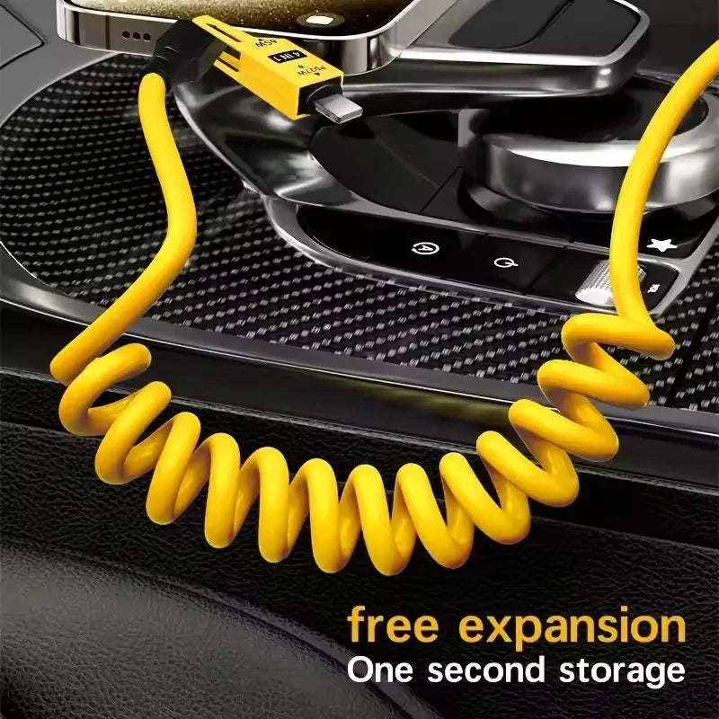 4-in-1 65W coiled charging cable, view 5