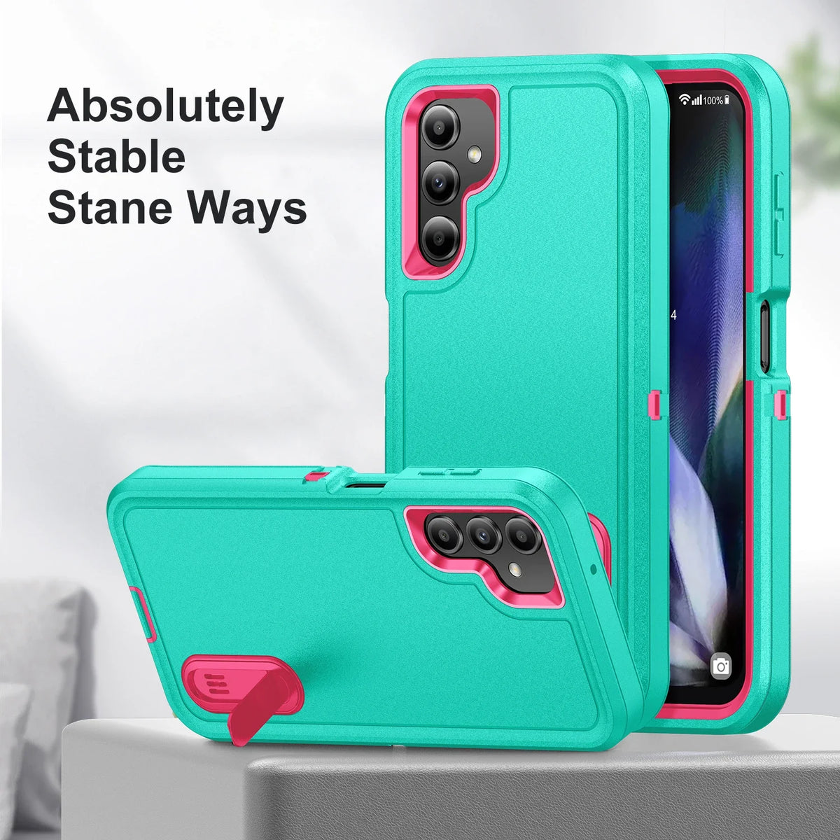 Anti-shock kickstand case for Samsung Galaxy S22–S26 & A series, view 2